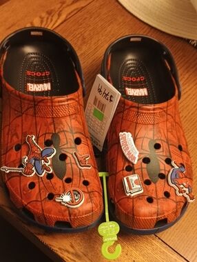 New Crocs Marvel Spiderman Web Classic Clog Multiple Sizes